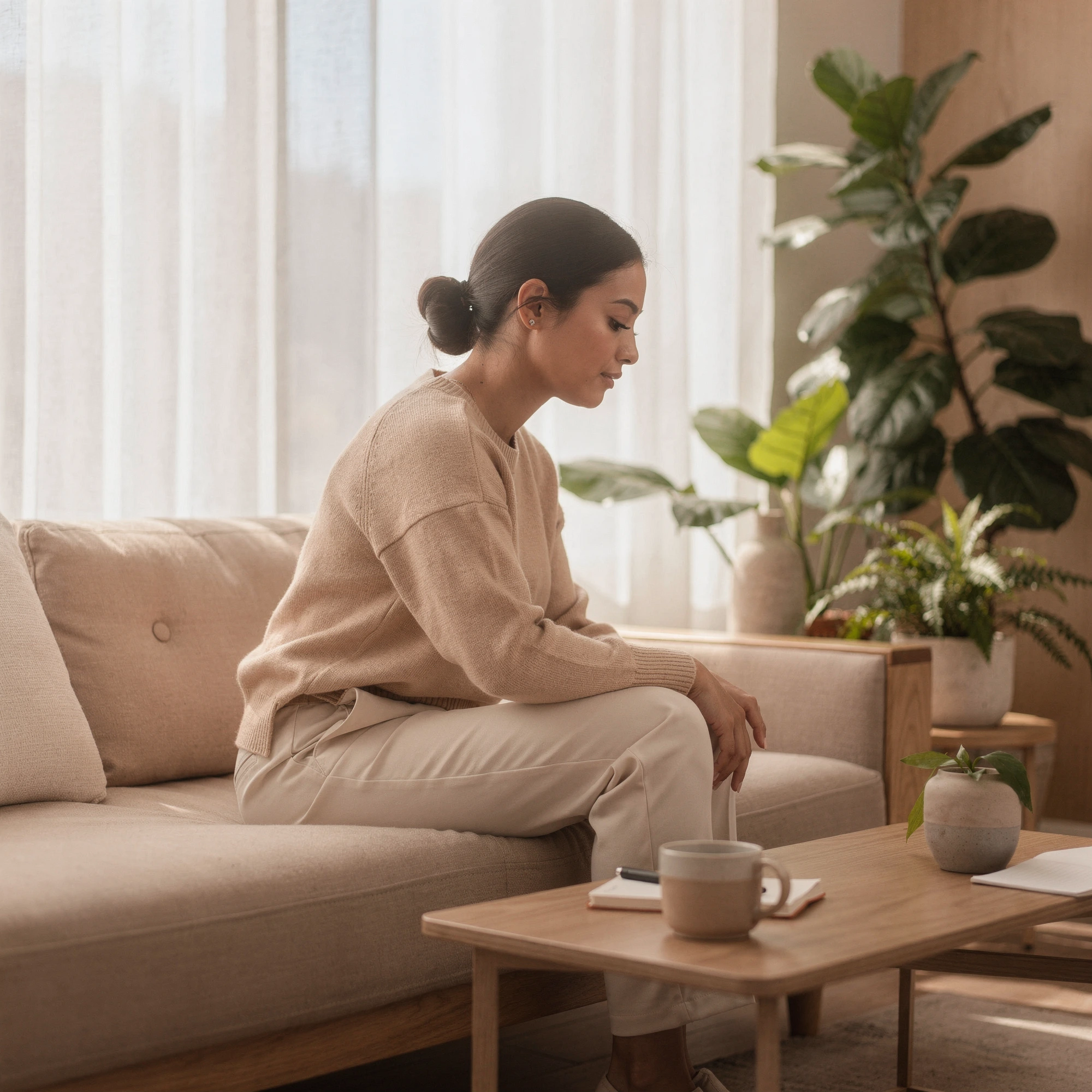 Psychiatrist in Woodland Hills, CA – therapy session in a calm counseling office at Uriel Behavioral Wellness